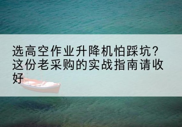 汉台高空作业升降机厂家推荐-选高空作业升降机怕踩坑？这份老采购的实战指南请收好